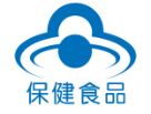logo of approved health food in china blue hat