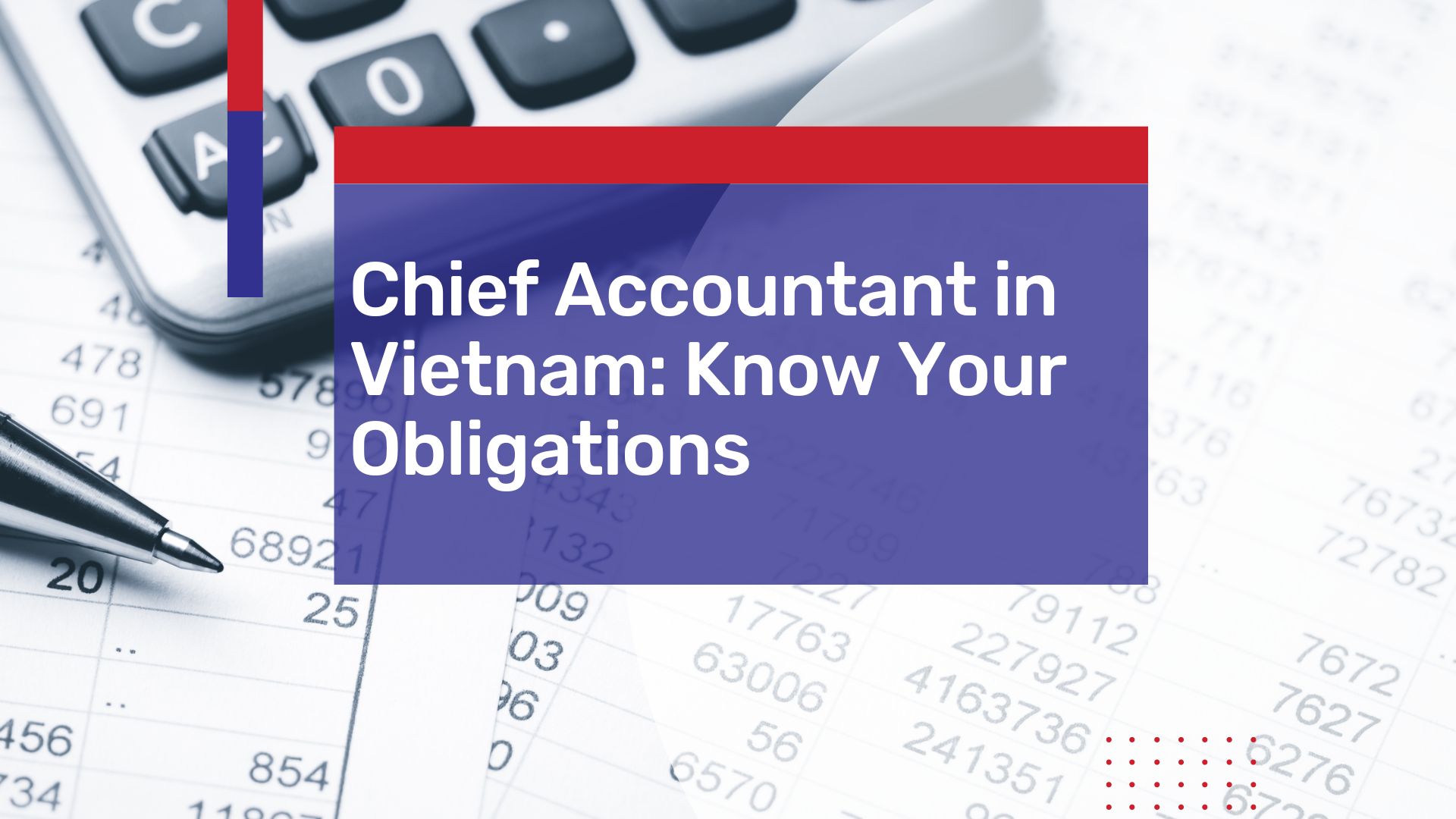 Chief Accountant for Companies in Vietnam: Know Your Obligations